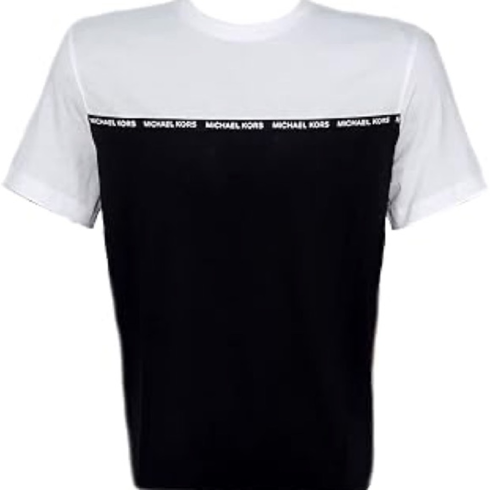 Michael Kors Black and White Men's Shirt